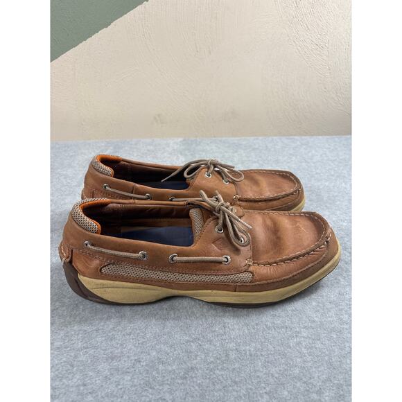 Sperry Boat Shoe Men\'s 12M Brown‎ Leather Intrepid 2-Eye Slip-On Casual Topsider main image 5